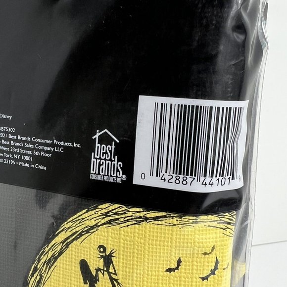 Disney Nightmare Before Christmas Tablecloth 60"X84" Oogie Boogie Black Yellow - Picture 4 of 12